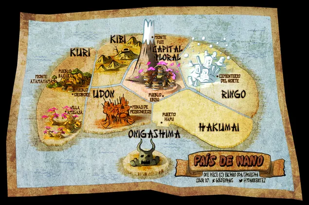 One Piece - Bản đồ Wano tải xuống