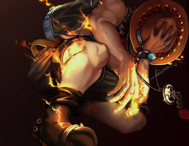 One Piece - Whitebeard Pirate Portgas D. Ace 2K טפט