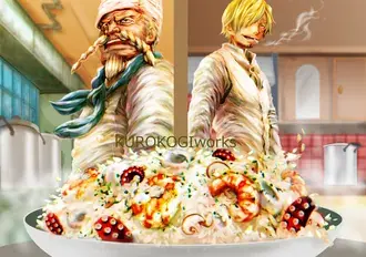 One Piece - Zeff et Sanji 2K fond d'écran