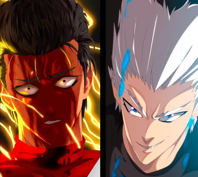 One Punch Man - Metal Bat & Garou HD kertas dinding