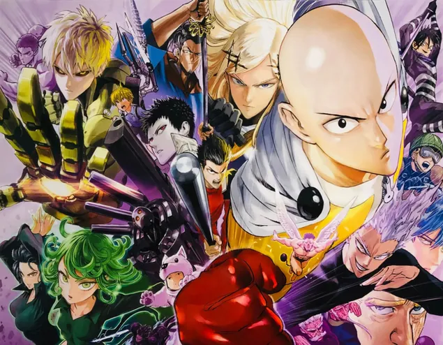 Poster One Punch-Man : Musim 2 2K kertas dinding