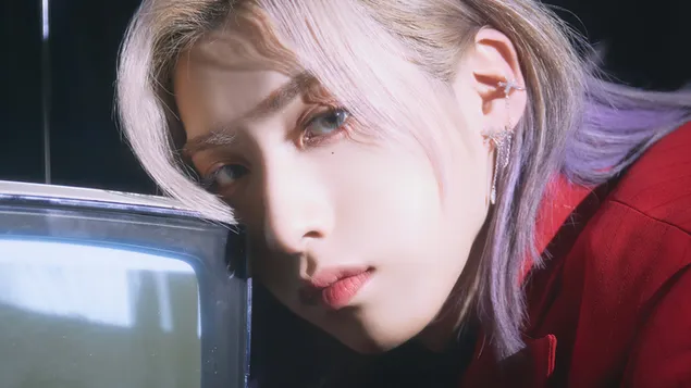 ONEUS Xion | Black Mirror MV-opname (album met binaire code). 4K achtergrond