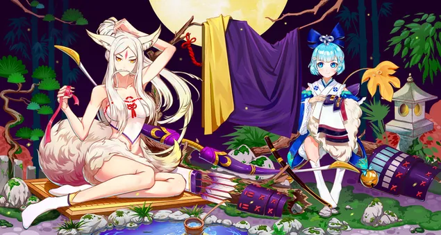 陰陽師 - 白郎 & 螢火蟲 4K 壁紙