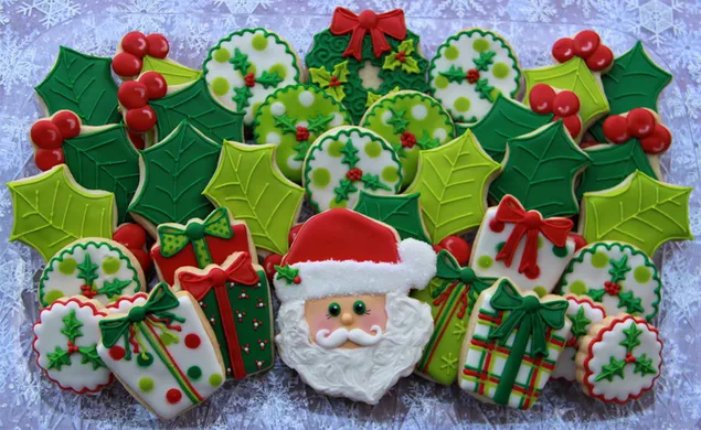 Op kerst groen geïnspireerde koekjes
