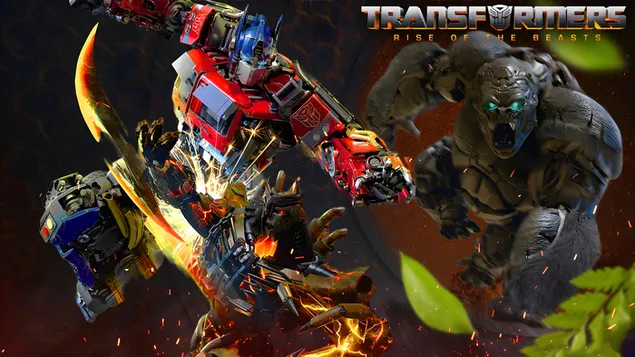 Optimus Prime uit Transformers: Rise of the Beast 4K achtergrond