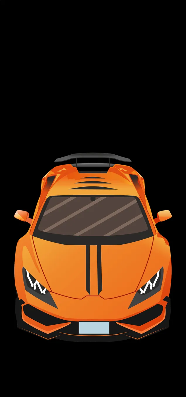 Orange Lamborghini HD wallpaper