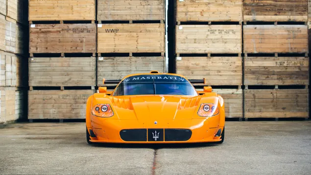 Oranje Maserati Mc12 2K achtergrond
