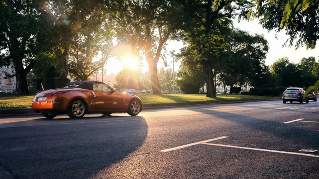 รถสปอร์ตสีส้ม 4K วอลเปเปอร์