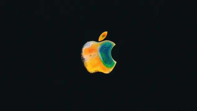 Oranje-cyaan-logo van Apple Company
