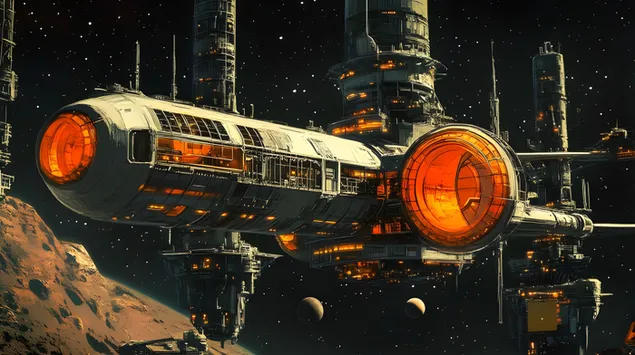 軌道ネクサス：宇宙への入り口 8K 壁紙