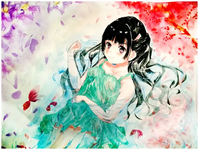 Original karaktär oljemålning 4K bakgrund