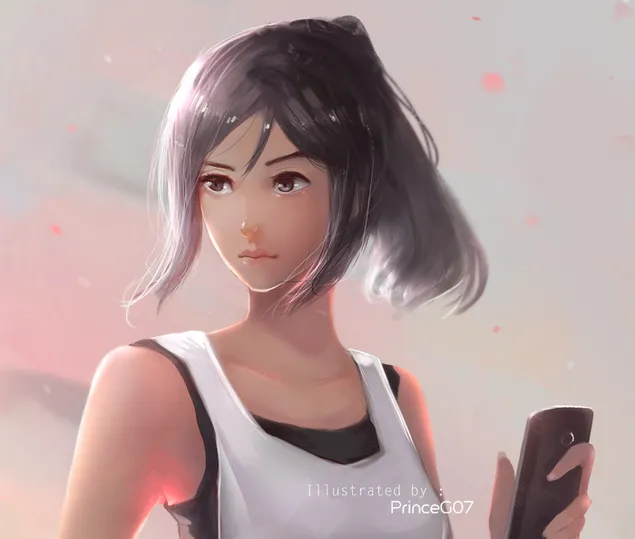 原创 - 马尾辫女孩 HD 壁纸