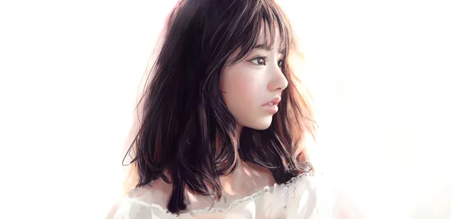 Оригинал - Реалистично момиче 6K тапет