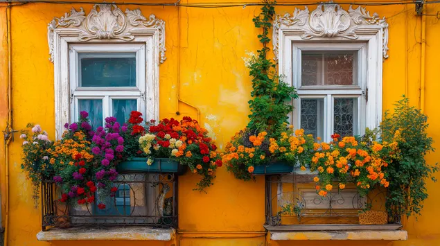 puosnus langai geltoname pastate su gausiais geliu isdestymais atsisiusti