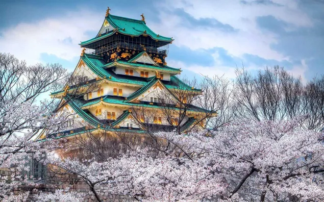 Istana Osaka di Jepang unduhan
