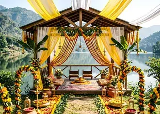 hosusga yaoe indo gyeolhonsig haldi(haldi, hindugyo yisig) mudae seolci (namu jeongja mic geumjanhwa hwahwan poham) daunrodeu