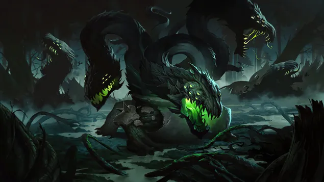 Zarośnięty Snapvine (Legends of Runeterra) — League of Legends (LOL) 4K tapeta