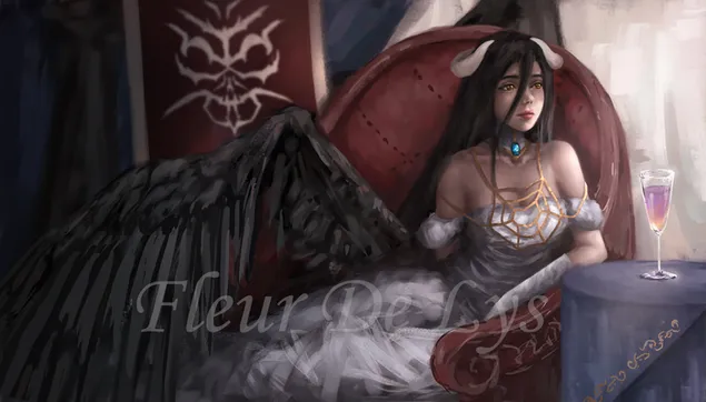 Overlord - Albedo Floor Guardian 4K bakgrund