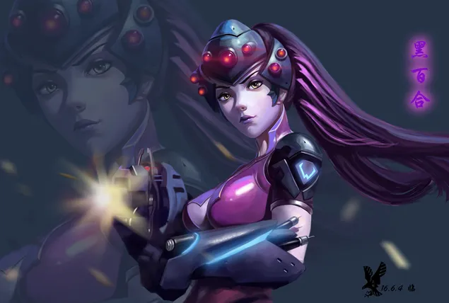 Overwatch (Amelie Lacroix com a Widowmaker) 4K fons de pantalla