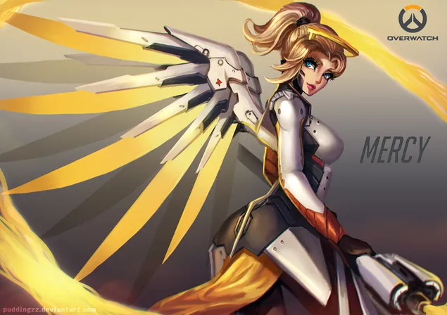 Hình nền Overwatch (Angel Mercy) 2K