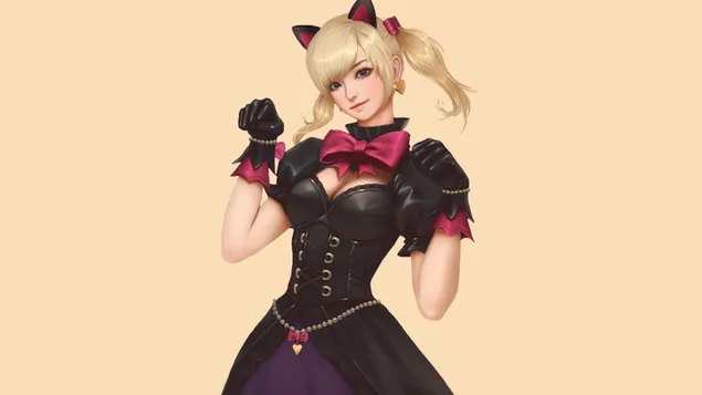 Overwatch (สีบลอนด์ D.Va เป็นแมวดำ) 4K วอลเปเปอร์