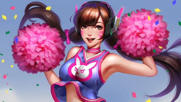 Overwatch (Cheerleader D.Va) 4K baggrundsbillede