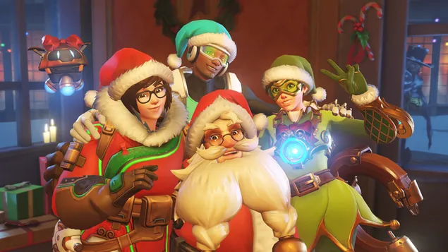 Overwatch christmas holiday with Santa download