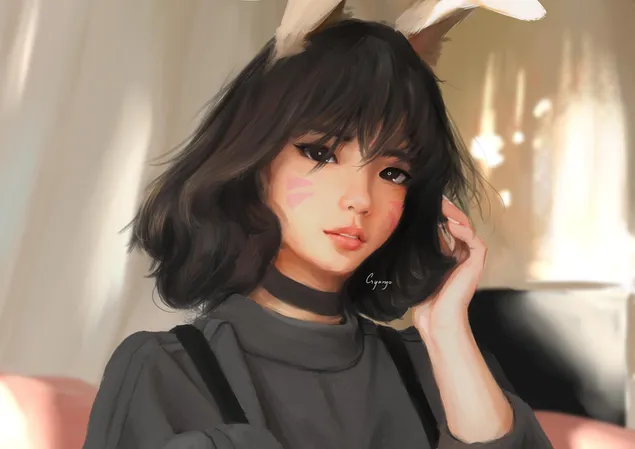 Overwatch - D.va (3d realista) 4K fondo de pantalla