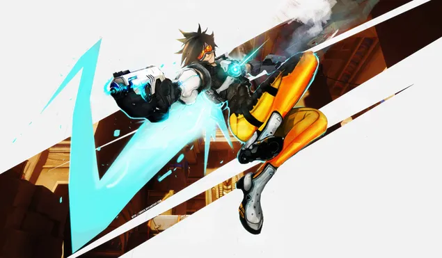 Tracer As Cadet Oxton Overwatch 4K Wallpaper • GamePhD