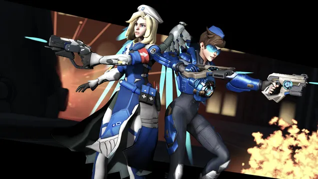 Overwatch - uporniški duo HD ozadje