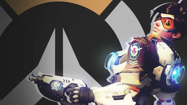 Overwatch - Tracer (fanart) 2K achtergrond