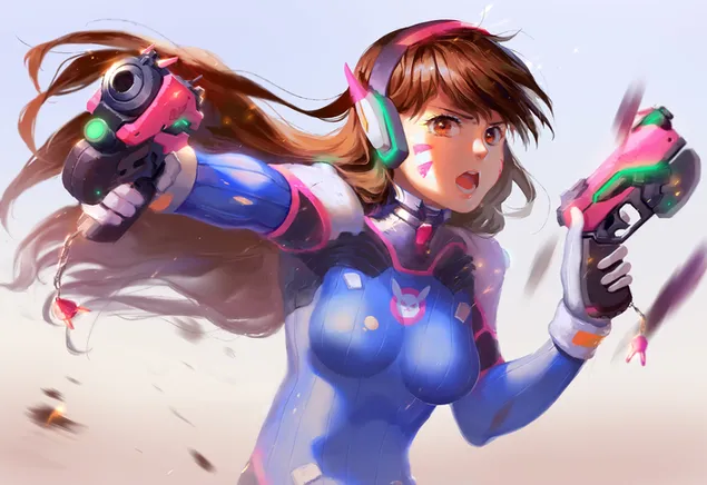 Overwatch (gra wideo) - D.Va (sztuki anime) HD tapeta