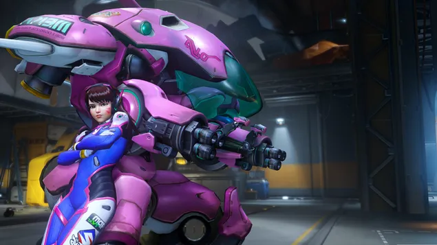 descarcare overwatch (joc video): d.va cu bastion robot