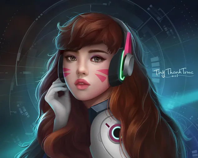 Overwatch (videospill) - Hana Song (D.Va) HD bakgrunn