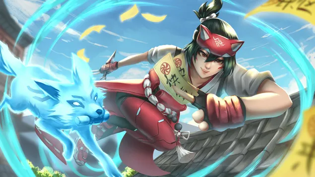 poster video igrice overwatch kiriko i vuk preuzmi