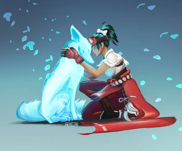 overwatch video igra kiriko i vuk preuzmi