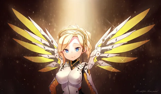 Overwatch (video game) - Mercy (Anime Style Art) 2K wallpaper