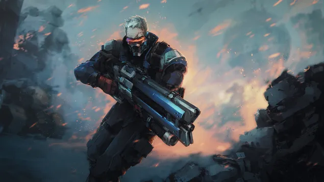 Overwatch (videojoc) - Soldat 76 (obra d'art) baixada