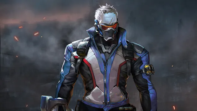 Overwatch askar permainan video 4K kertas dinding