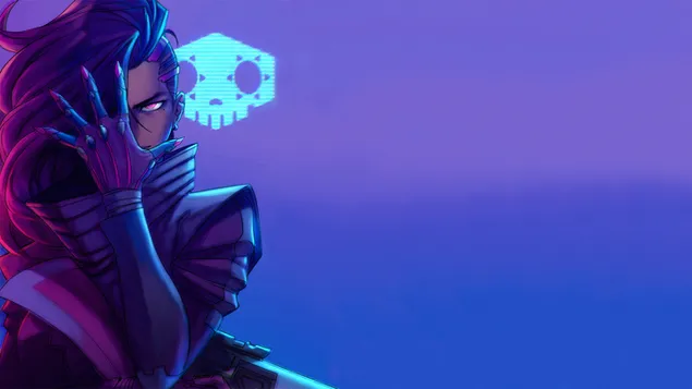 Overwatch (วิดีโอเกม) : Sombra (ศิลปะอะนิเมะ) HD วอลเปเปอร์