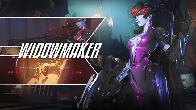 overwatch (videospeletjie) - widowmaker (anime art) aflaai