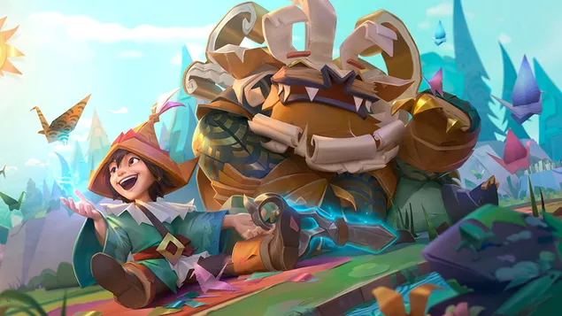 Páipéar balla Ealaín Splash Artcraft 'Nunu' - League of Legends (LOL)4K