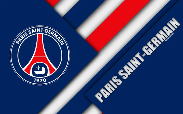 Muat turun Logo kelab bola sepak Paris Saint Germain merah biru putih