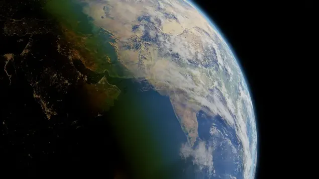 宇宙から見た世界の一部
