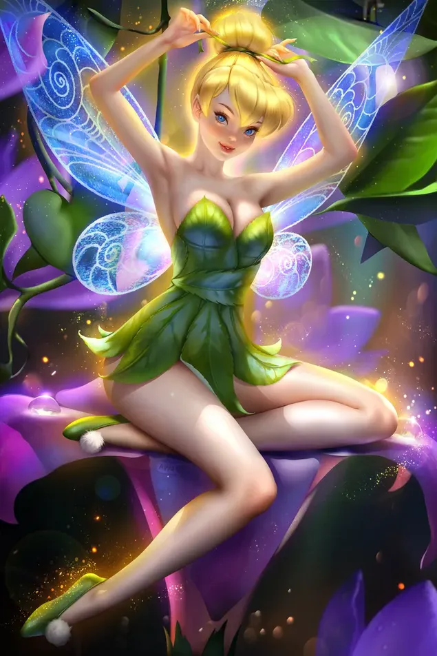 nogsaeg yisange geumbal meorireul han pater pan kaerigteo tinkerbell daunrodeu