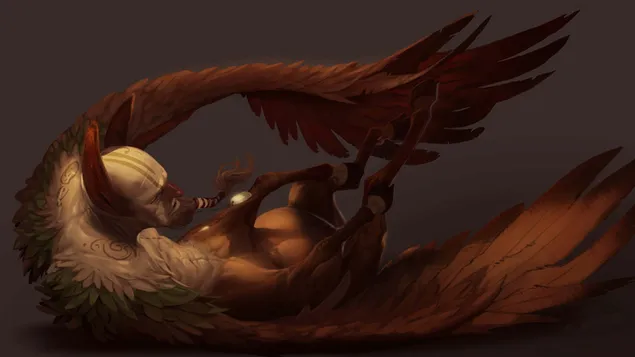 Pegasus falling down - mythlogical creature