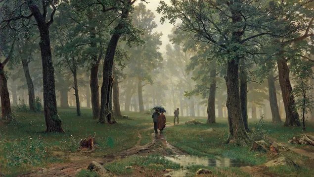 gente en el bosque