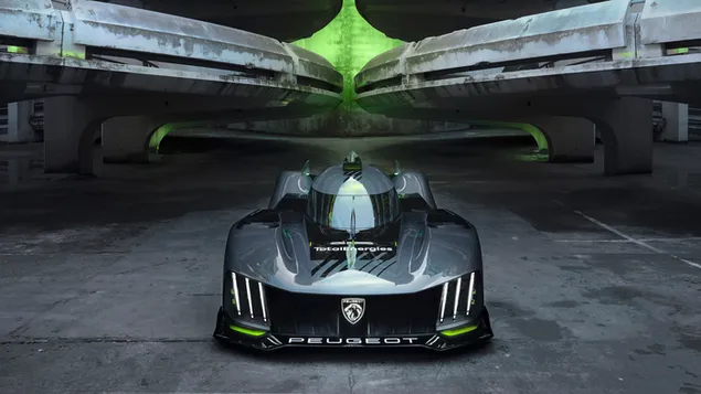 Peugeot 9X8 Le Mans Hypercar racer 2022 vooraanzicht