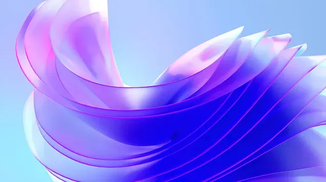 Фото для екрану Apple iPhone 14 серії у фіолетових і синіх тонах на блакитному тлі завантажити