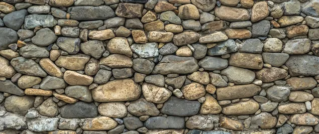 Foto de pared de piedra marrón y negra, Damme, textura, trama de fondo